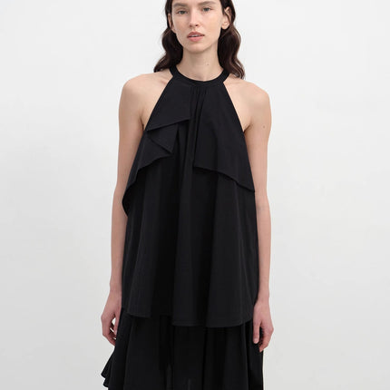 "Floating Island Manor" small stand-up collar design asymmetrical