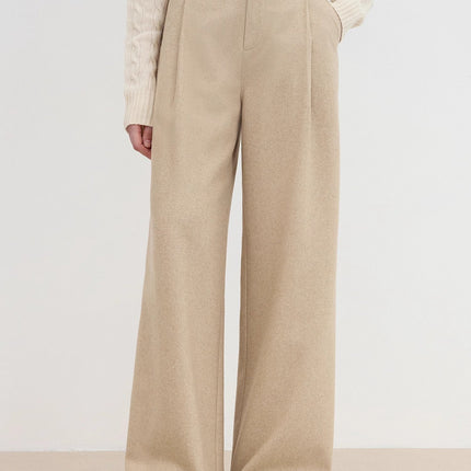 "Leisure Moments" classic low-waisted loose casual straight pants