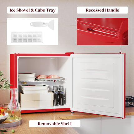 1.1 Cu.Ft Countertop Mini Freezer, Compact Upright Freezer with
