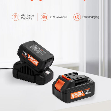 20V SDS-Plus Brushless Cordless Rotary Hammer Drill Kit 1 In 1200RPM 4