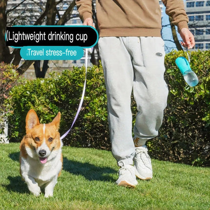 Portable Leak-Proof Pet Water Bottle with Drinking Bowl