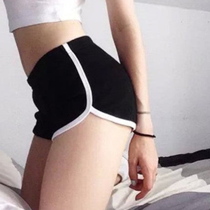 Women's sports shorts, home casual solid-color fashionable yoga beach