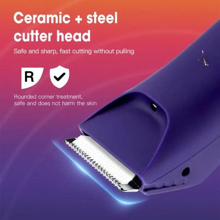 Electric Groin & Body Hair Trimmer Full Body Waterproof Hair Clipper
