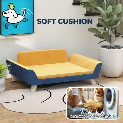 Dog Sofa Bed for Small Dogs with Soft Cushion, Washable Cover &