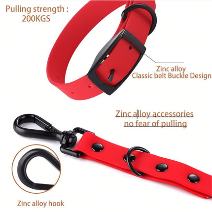 Pet Silicone Collar And Leash Set Comes With A Suitable For Small And