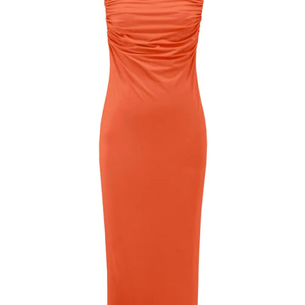 Backless Cowl Neck Sleeveless : Cami Dress