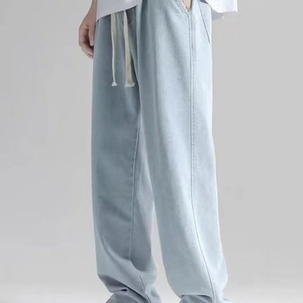 Men's Plus Size Loose Fit Drawstring Jeans