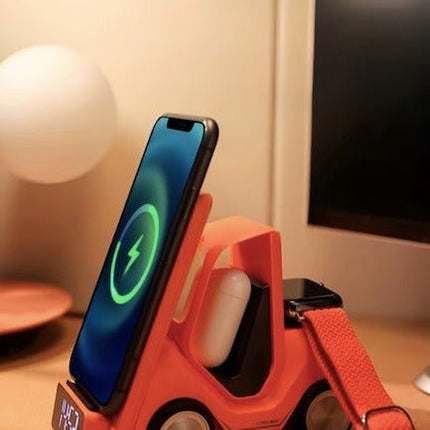 4 in 1 Forklift Fast Wireless Charging Station Dock for iPhone,