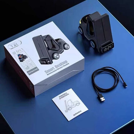 4 in 1 Forklift Fast Wireless Charging Station Dock for iPhone,