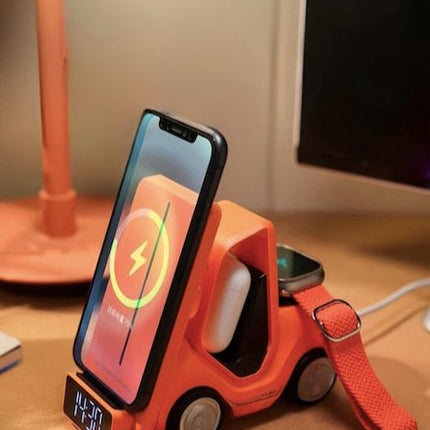 4 in 1 Forklift Fast Wireless Charging Station Dock for iPhone,