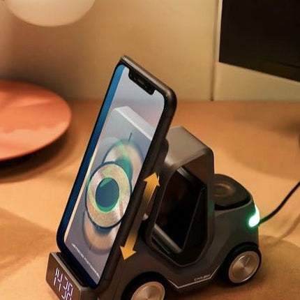 4 in 1 Forklift Fast Wireless Charging Station Dock for iPhone,