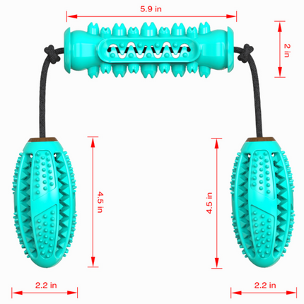 Dog Chew Toys Pet Toothbrush Rubber Bones Teeth Cleaning