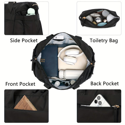 Women's Travel Duffel Bag, Sports Gym Yoga Duffel Bag Weekender