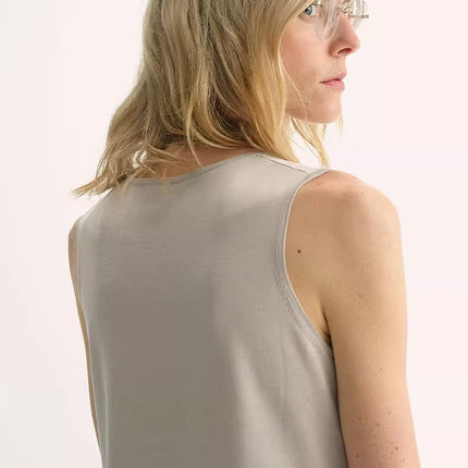 20NM ultra-fine high-quality silk, smooth and elegant U-neck straight