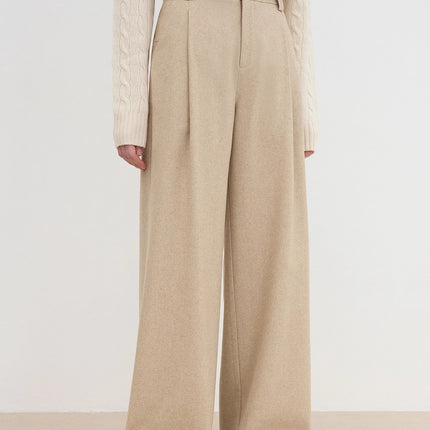"Leisure Moments" classic low-waisted loose casual straight pants