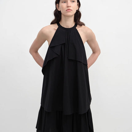 "Floating Island Manor" small stand-up collar design asymmetrical