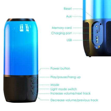 1Pc Wireless Portable Speaker Loud Stereo Speaker With 6 Color