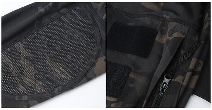 Tactical Shirt Long Sleeve Top Camo Airsoft Outdoor Sports Combat