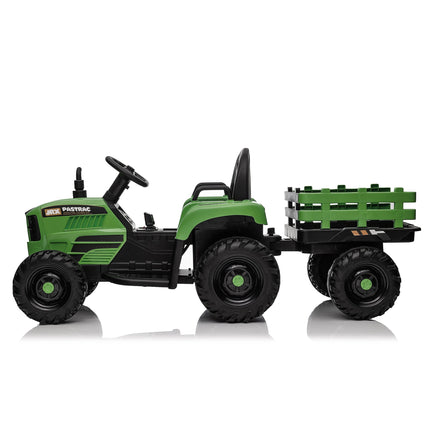 Ride On Tractor With Trailer,24V 400W Powered Electric Tractor Toy W