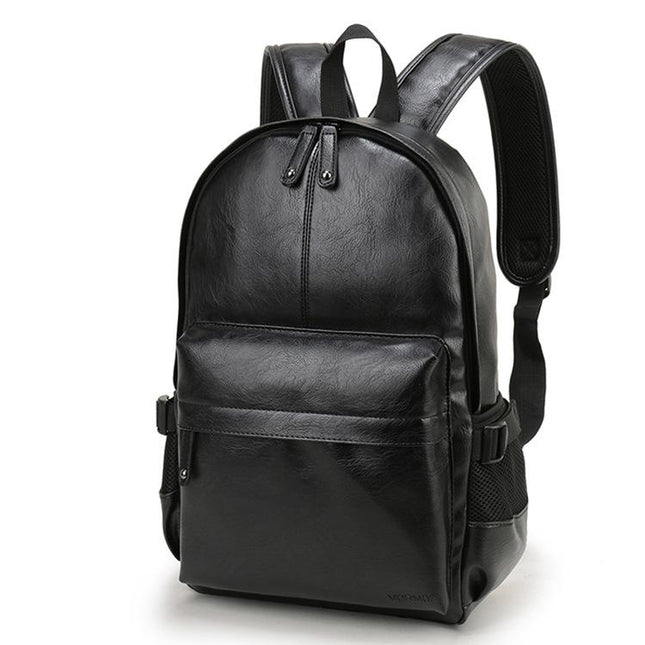 Casual Leather Waterproof Travel Backpack For Men