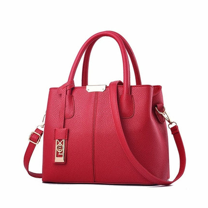 Middle-Aged Pure Color Fashion Messenger Bag