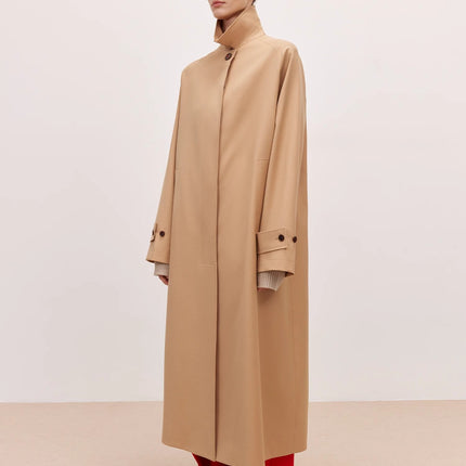 Women's Trench Coat Mid-Length British Wool Blend Petite-Friendly