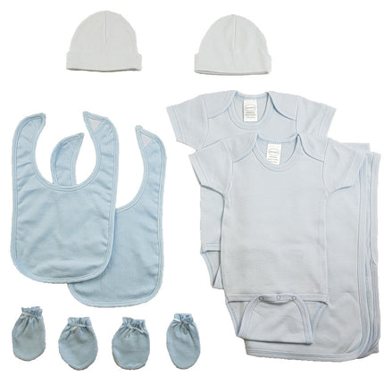 Boys 9 Piece Blue Layette Set