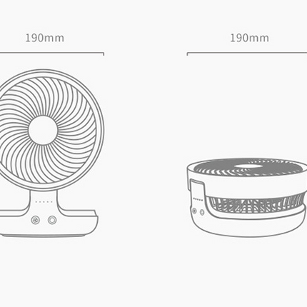 Wireless Suspended Air Circulation Fan USB Rechargeable