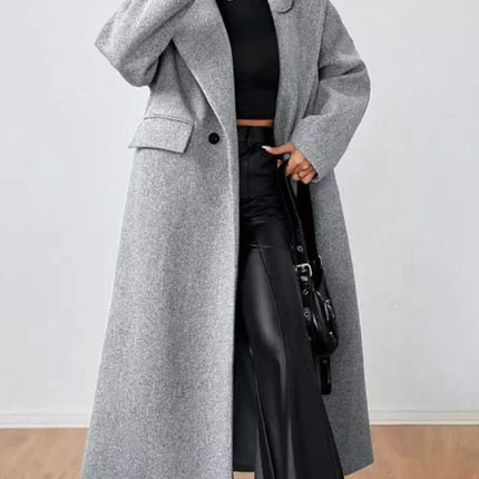 Wool-Blend Longline Overcoat