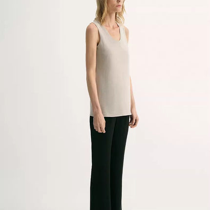 20NM ultra-fine high-quality silk, smooth and elegant U-neck straight