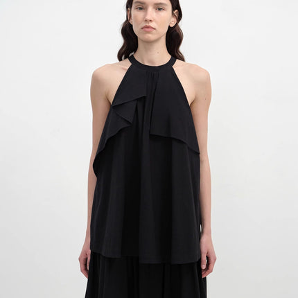 "Floating Island Manor" small stand-up collar design asymmetrical