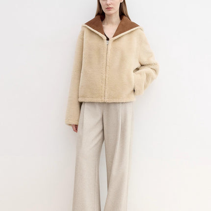 "Leisure Moments" classic low-waisted loose casual straight pants