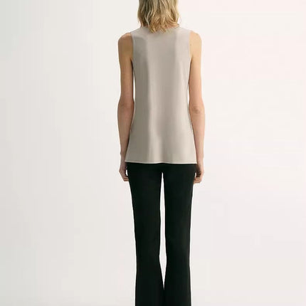 20NM ultra-fine high-quality silk, smooth and elegant U-neck straight