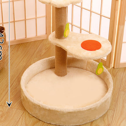Cat Scratching Post with Cat Bed and Toy