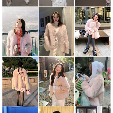 Fireladyfur Women's Pink Tuscan Sheepskin Coat“Babylon Phantom Nights”