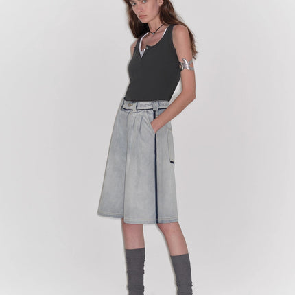 “Unruly Sonata” Neutral Style Loose Feeling Imported Washed Mid Rise