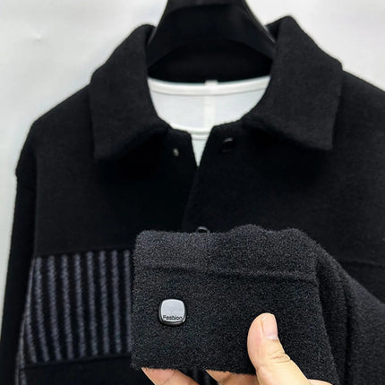 Men's Plus Size Button Up Long Sleeve Jacket