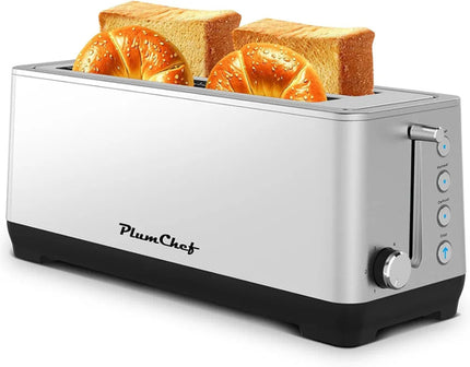 4-Slice Toaster, Extra Wide Long Slot Toaster, 6 Browning Settings,
