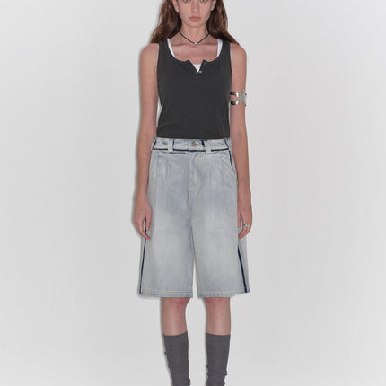 “Unruly Sonata” Neutral Style Loose Feeling Imported Washed Mid Rise