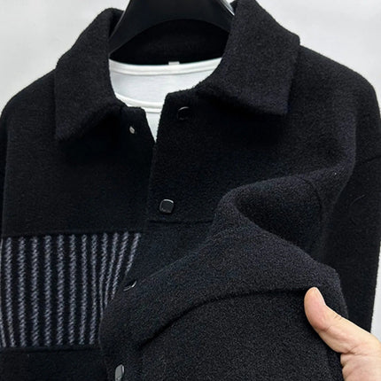 Men's Plus Size Button Up Long Sleeve Jacket
