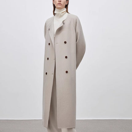 "Assassin's Creed" removable scarf collar, woolen coat for women,