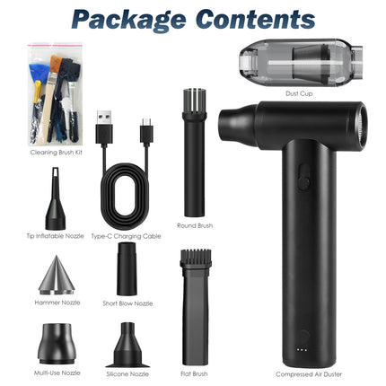 1Set Compressed Air Duster Brushless Motor 250000RPM Stepless Variable