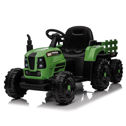 Ride On Tractor With Trailer,24V 400W Powered Electric Tractor Toy W
