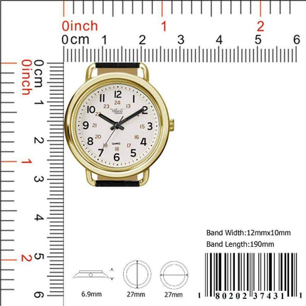 3743 - Faux Leather Band Watch