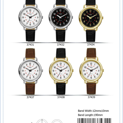 3743 - Faux Leather Band Watch