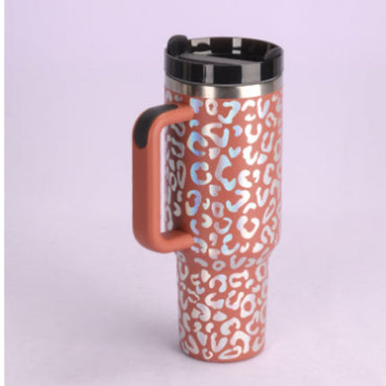40 Oz Tumbler With Handle Straw Insulated, Stainless Steel Spill Proof
