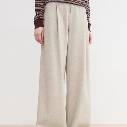 "Leisure Moments" classic low-waisted loose casual straight pants