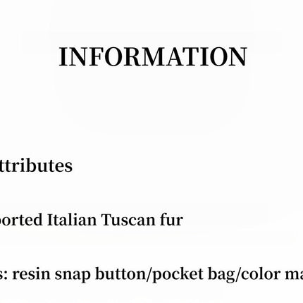 "Autumn Exclusive" Imported Toscana Shearing short lapel fur coat