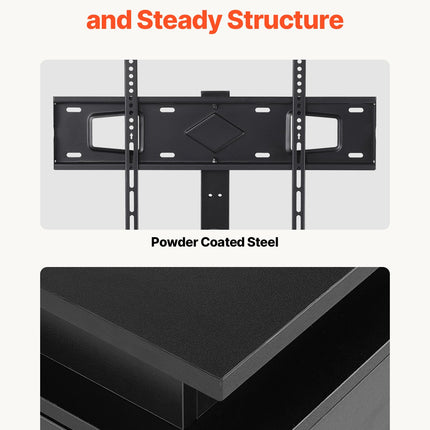 60" TV Stand With Mount For Up To 75 In TVs, Entertainment Center With