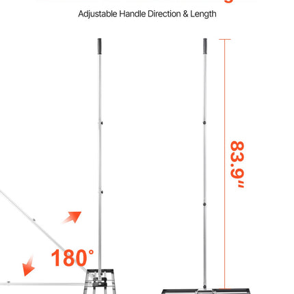 10x30in Lawn Leveling Rake Heavy Duty 83.9in Adjustable Handle For